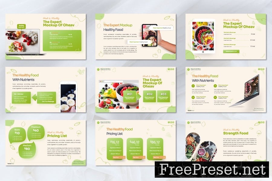 Oheav - Healthy Food Googleslide Template 7DXLMHR