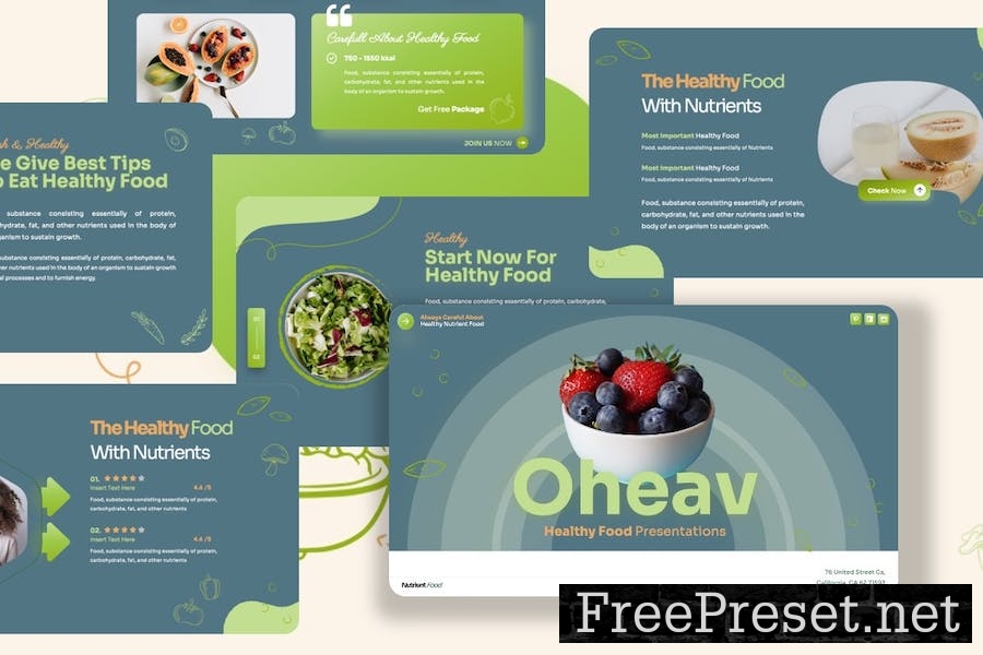 Oheav - Healthy Food Googleslide Template 7DXLMHR