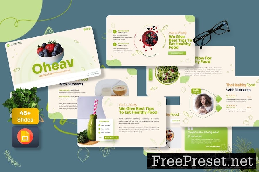 Oheav - Healthy Food Googleslide Template 7DXLMHR