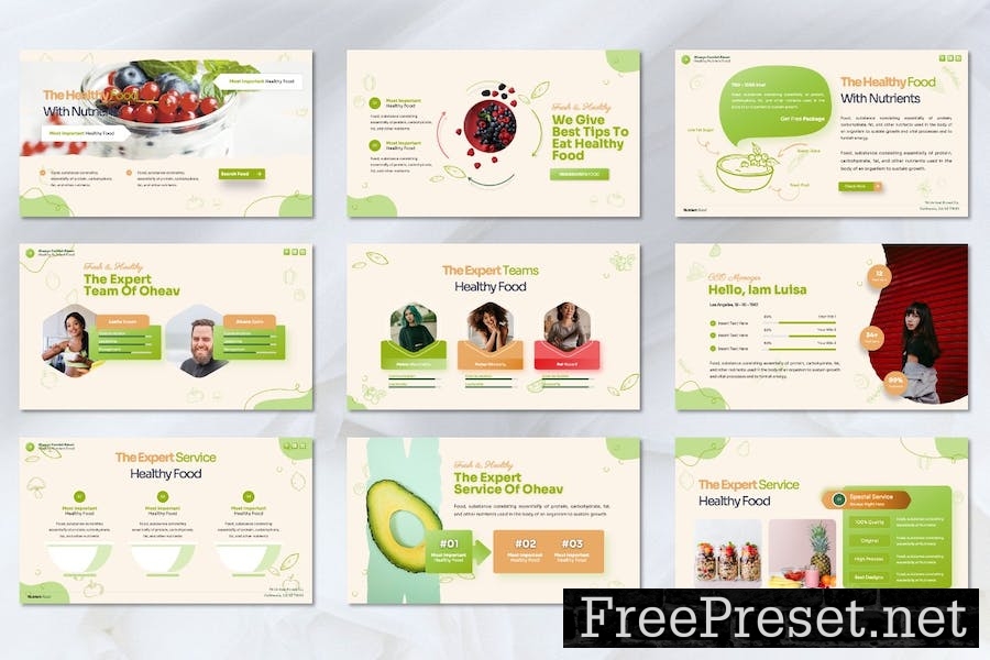 Oheav - Healthy Food Keynote Template 6RRGKYQ