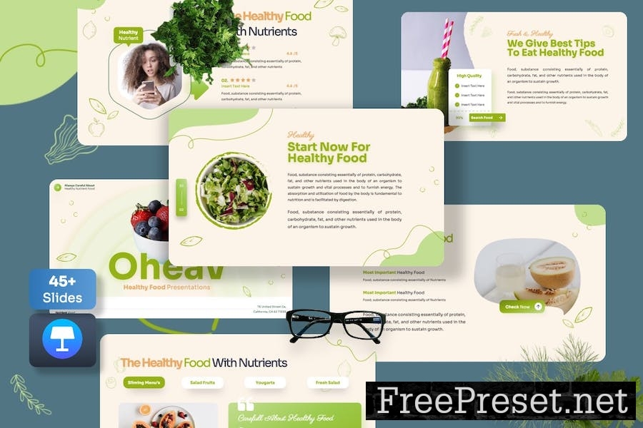 Oheav - Healthy Food Keynote Template 6RRGKYQ