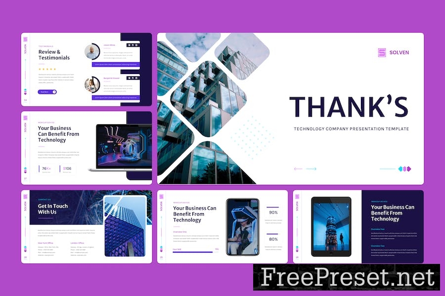 olven - Technology Company PowerPoint Template HG3F57L