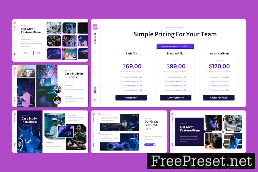 olven - Technology Company PowerPoint Template HG3F57L