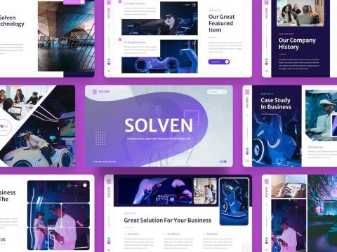 olven - Technology Company PowerPoint Template HG3F57L