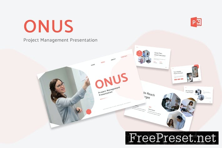 Onus - Project Management Presentation PowerPoint AGSZC32