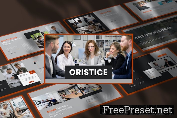 Oristice Business Presentation PowerPoint Template MUDH29Z