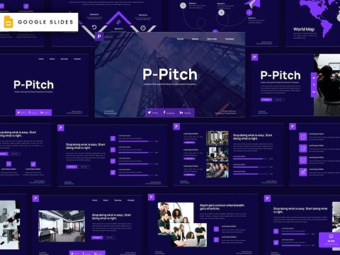 P-Pitch Startup Pitch Deck Google Slides Template BDKJHGQ