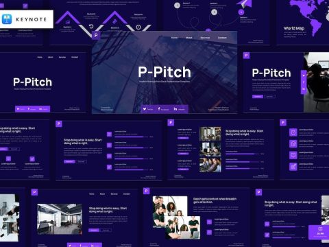 P-Pitch - Startup Pitch Deck Keynote Template D5ZDL2S