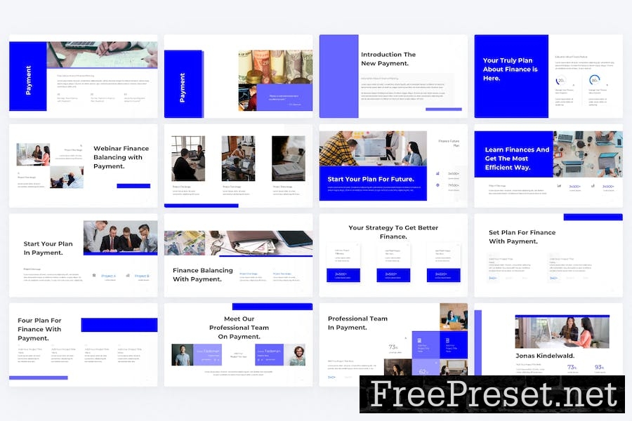 Payment Blue Finance Google Slides Template GTEPMY2
