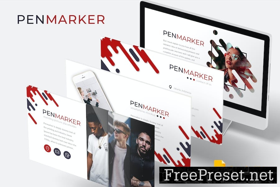 Penmarker - Google Slides Template E57Z2H