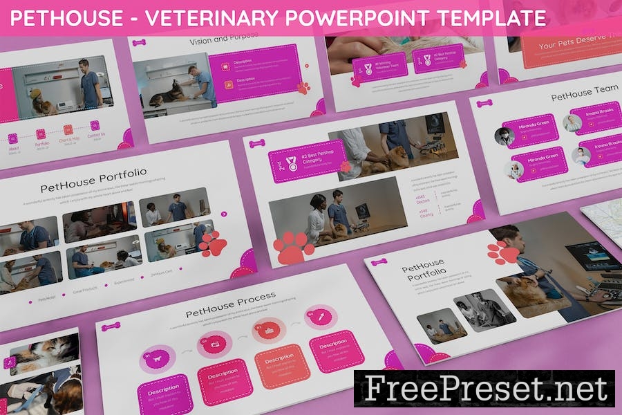 Pethouse - Veterinary Powerpoint Template WF6AYNS