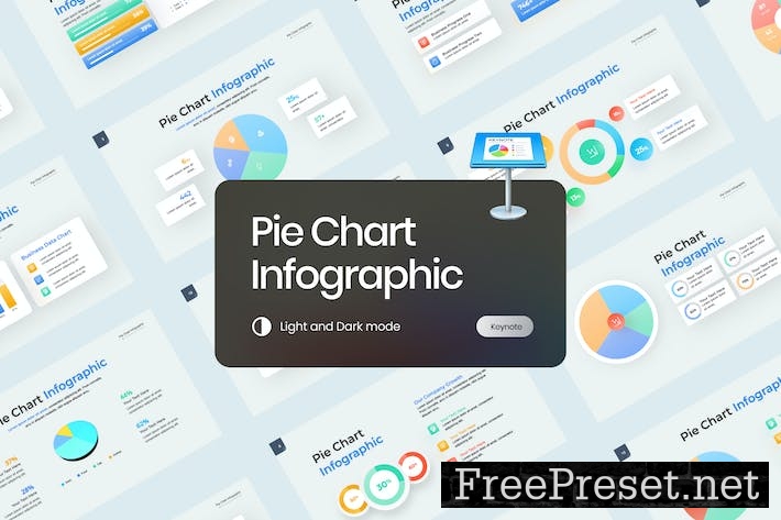 Pie Chart Infographic Gradient Keynote L8D8PY9