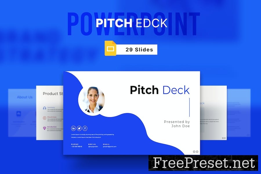 Pitch Deck Google Slide PowerPoint Template LCQTDAH