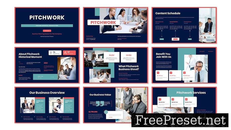 Pitchwork - Business Presentation Keynote Template A927GXT