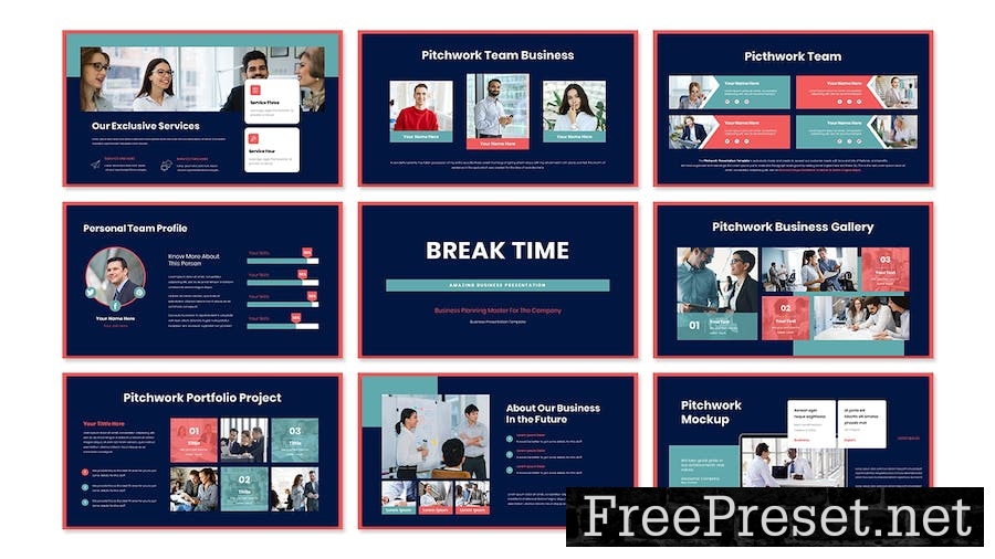 Pitchwork - Business Presentation Keynote Template A927GXT