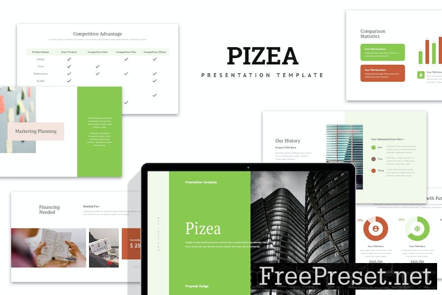 Pizea : Business Proposal Powerpoint QEZTN46