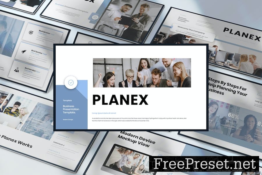 Planex Business Presentation Google Slide Template YHX4ESQ