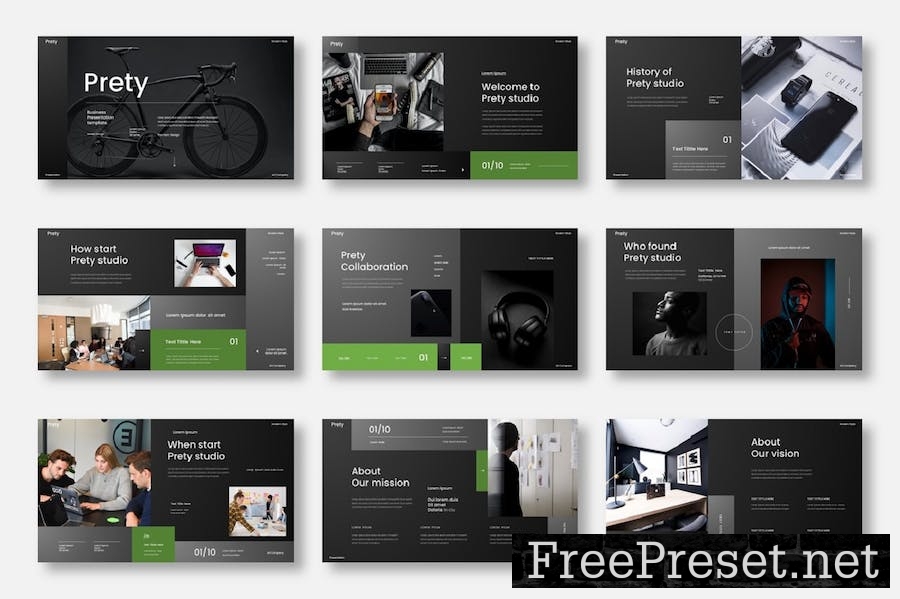 Prety – Business PowerPoint Template 4K8WM9P