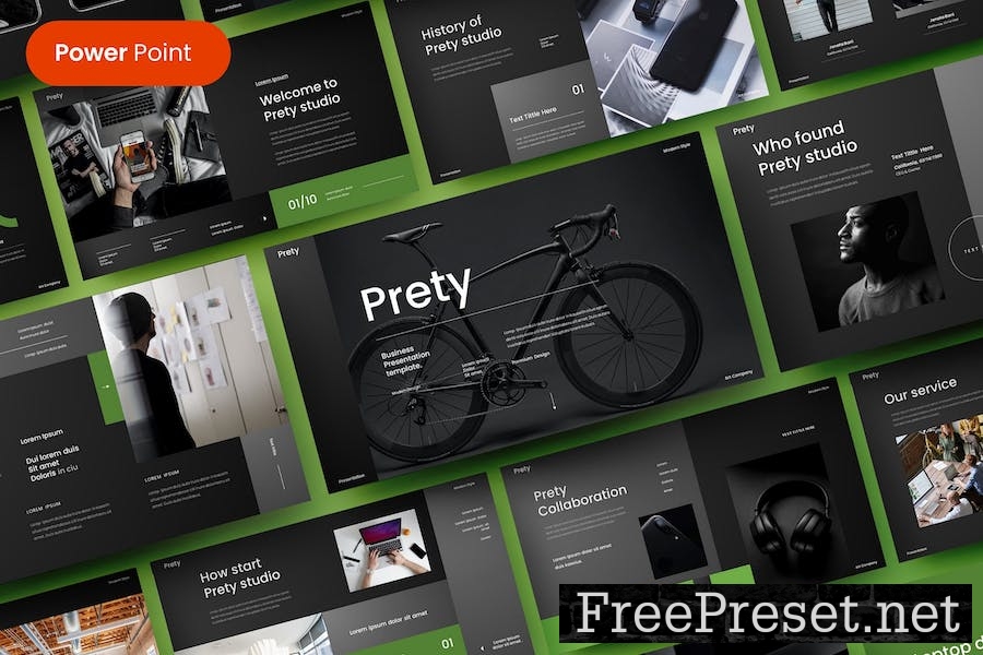 Prety – Business PowerPoint Template 4K8WM9P