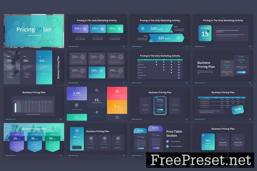 Pricing Plan Professional Keynote Template G7WJEP8