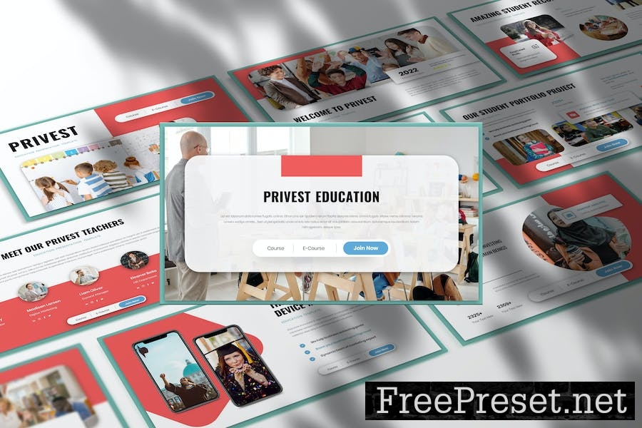 Privest - Education Presentation PowerPoint Y6PRQYQ