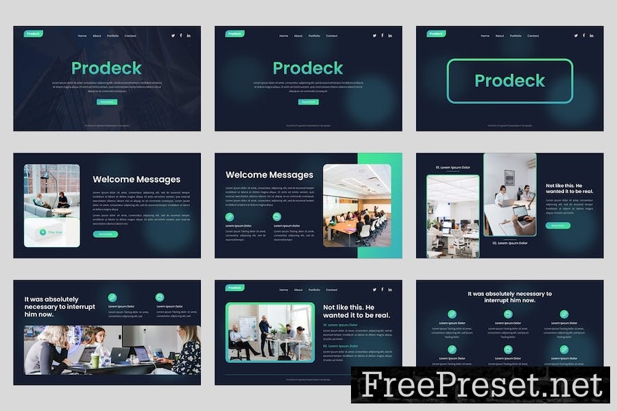 Prodeck Portfolio Proposal Google Slides Template J3RKNHB