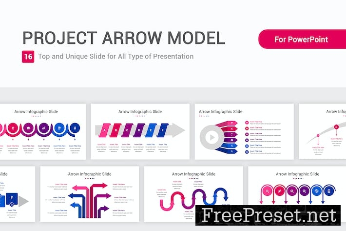 Project Arrow Model PowerPoint Template HMPUPH9