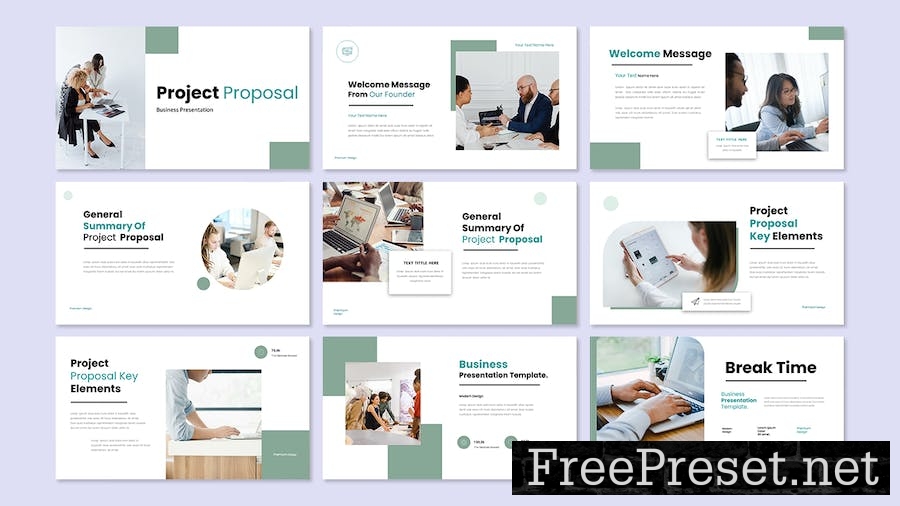 Project Proposal Business Presentation PowerPoint 3N8PHVU