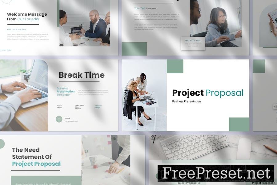 Project Proposal Business Presentation PowerPoint 3N8PHVU