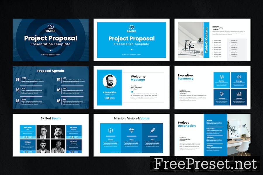 Project Proposal PowerPoint Template QCCFR79