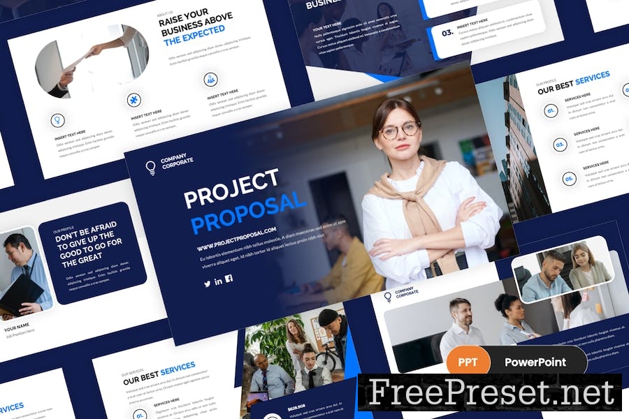 Project Proposal - PowerPoint Template YAM383Y