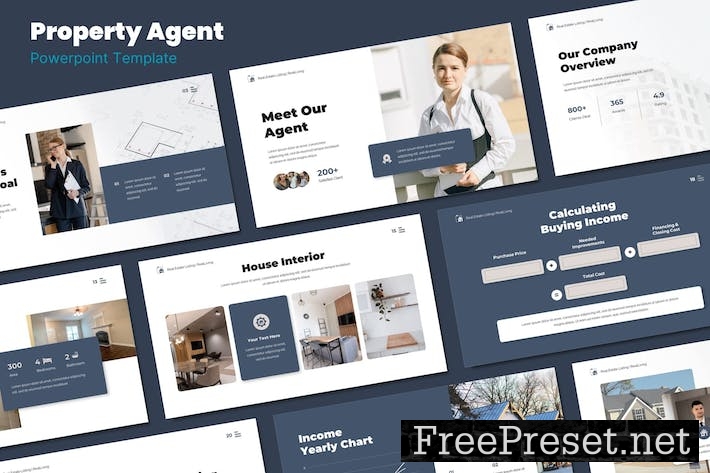 Property Agent Listing Powerpoint Template 3NRAYN7