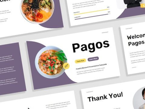 Purple Yellow Food Presentation Template 023 K757N77