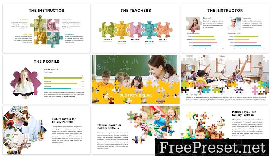 Puzzle - Education Keynote Template W3VMC5