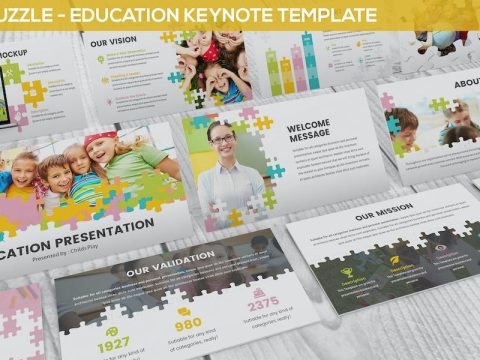 Puzzle - Education Keynote Template W3VMC5