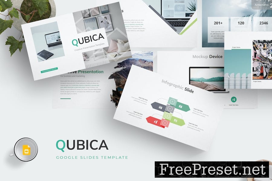 Qubica - Google Slides Template GDHWH2