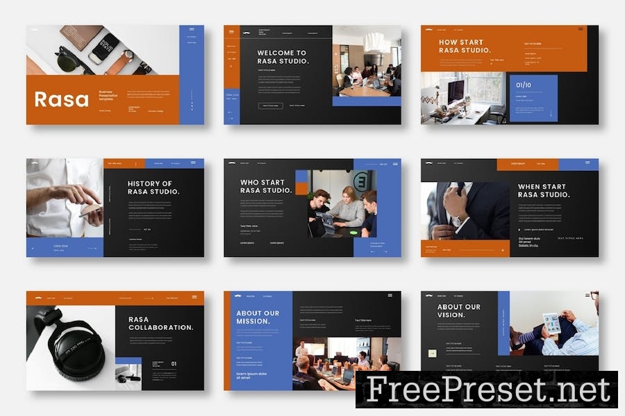 Rasa - Business Google Slide Template DL93NX5