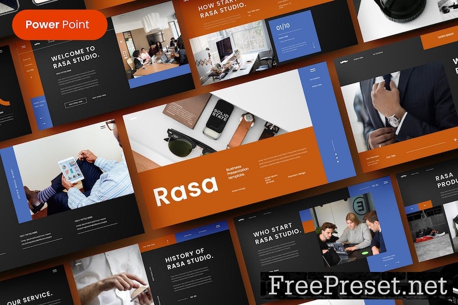 Rasa – Business PowerPoint Template K8C8AT9