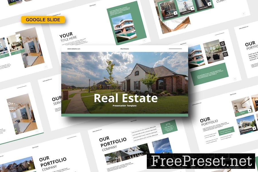 Real Estate Google Slide Template X4JCUB3