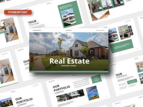 Real Estate Powerpoint Template 4D2PCEP