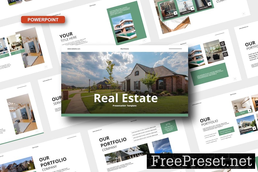 Real Estate Powerpoint Template 4D2PCEP