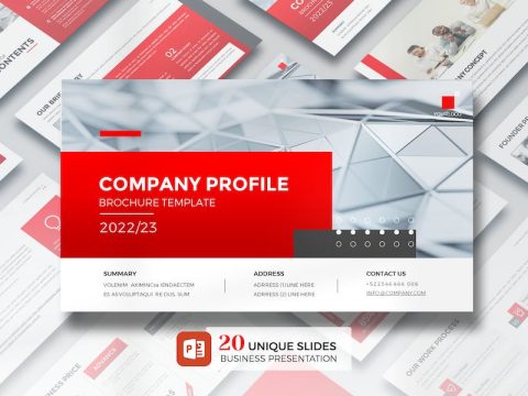 Red Company Profile | Brochure PowerPoint 5SD6K7G