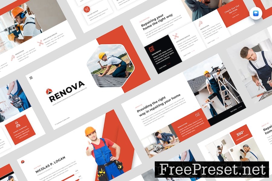 Renova - Home Repair & Renovation Keynote Template 49VDLMM