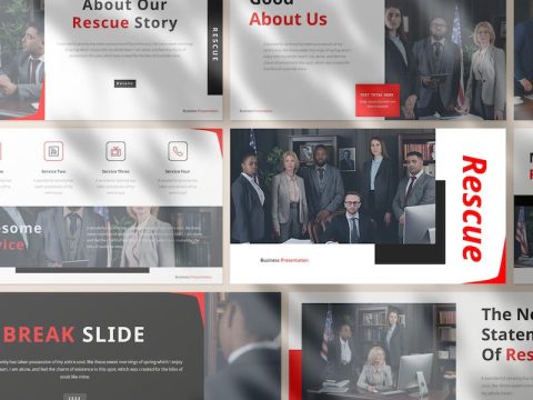 Rescue - Business Presentation PowerPoint Template HPNTGMG