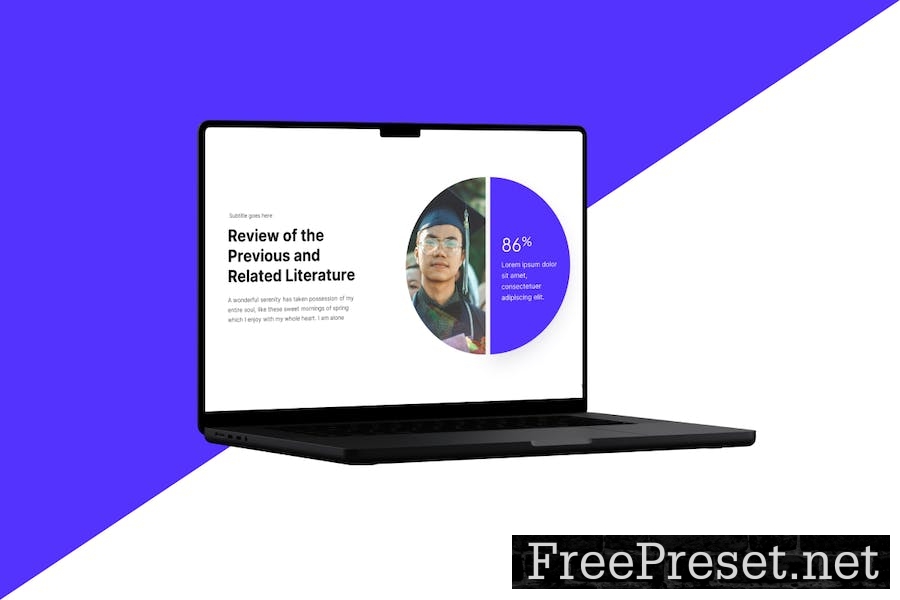 Research Thesis Professional PowerPoint Template XK3MMUJ