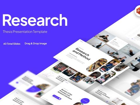 Research Thesis Professional PowerPoint Template XK3MMUJ