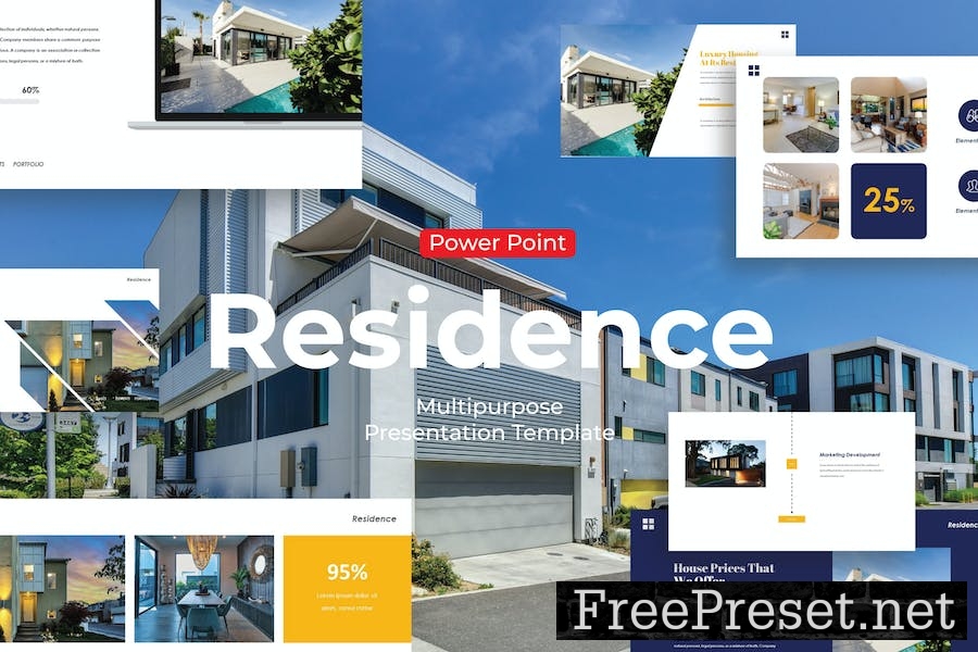 Residence - PowerPoint Template PCQDWN2