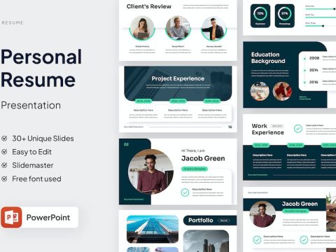 Resume Powerpoint Template YDZHUA8