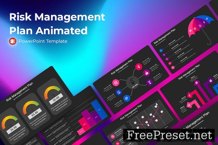 Risk Management Plan Animated Powerpoint Template 68K35VV