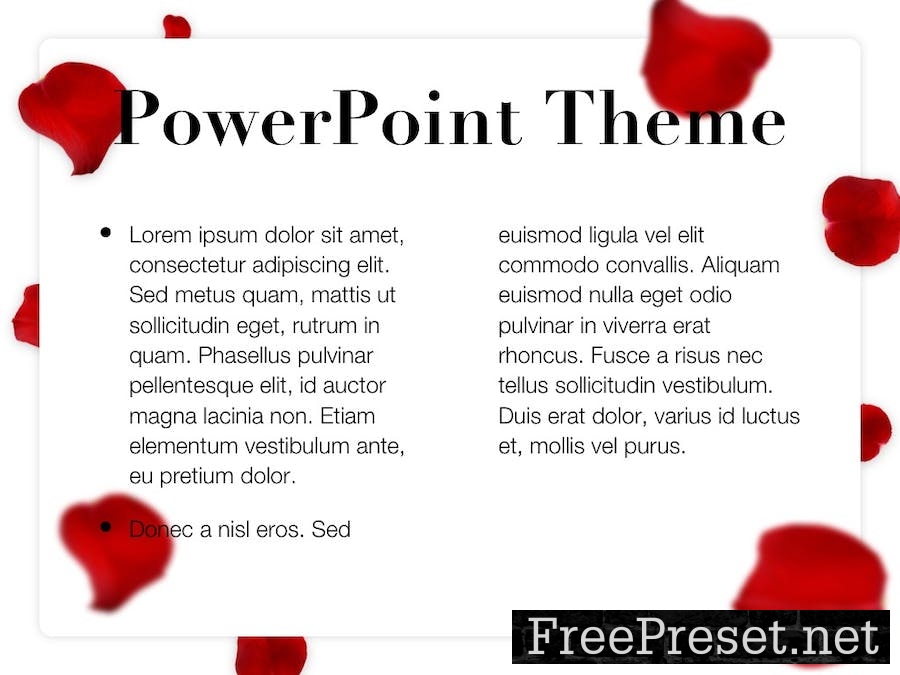 Rose Rain PowerPoint Template NBP8MG